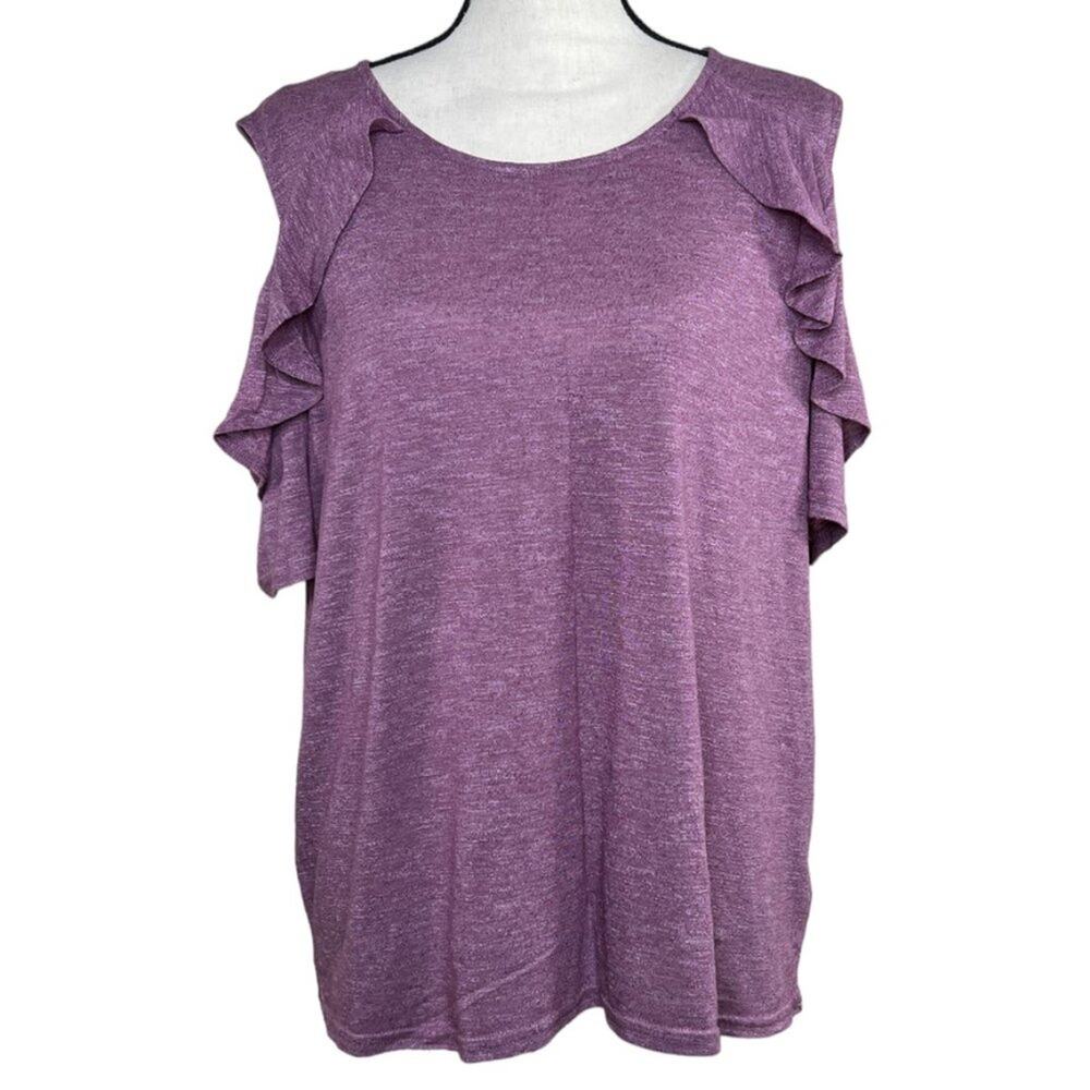Juicy Couture Ruffle Open Shoulder Top Size XXL